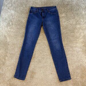 Mott and Bow Mid Rise Skinny Jeans Women’s Size 28 x 28 Blue Denim Stretch F199